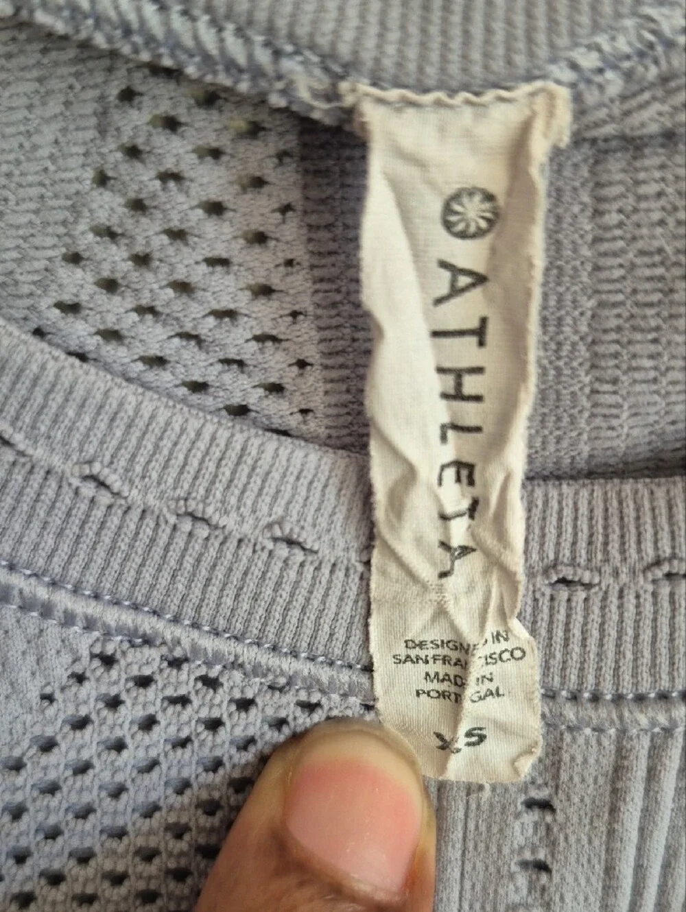 Athleta Light Lavender Pointelle Knit Tank